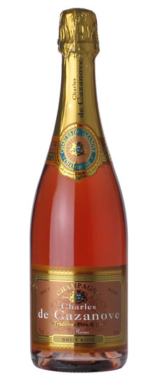 NV CHARLES DE CAZANOVE "BRUT ROSE" CHAMPAGNE
