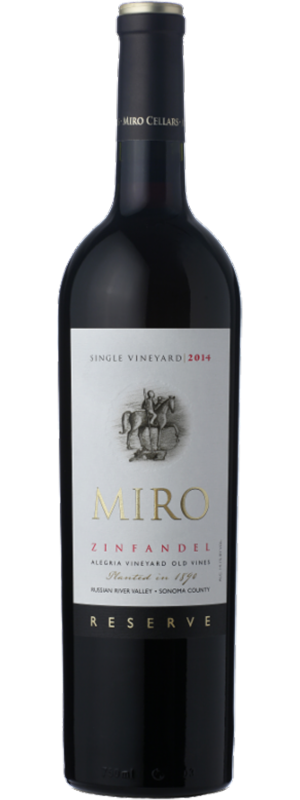 2014 MIRO "RESERVE" ZINFANDEL, ALEGRIA VINEYARD