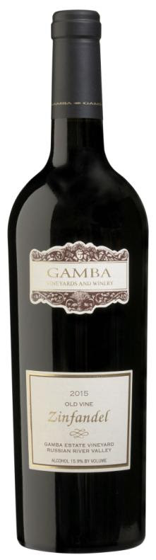 2015 GAMBA "OLD VINE" ESTATE, ZINFANDEL