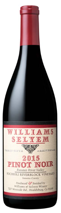 2015 WILLIAMS SELYEM "ROCHIOLI RIVERBLOCK" PINOT NOIR