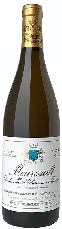 2016 DOMAINE FRANCOIS GAUNOUX “CLOS DE MEIX CHAVAUX” MONOPOLE MEURSAULT