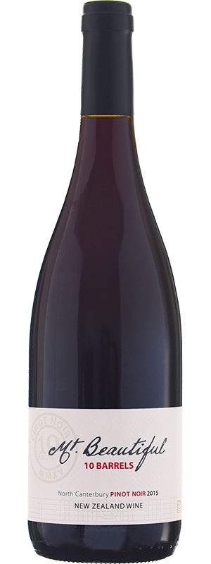 2015 MT. BEAUTIFUL 10 BARREL NEW ZEALAND PINOT NOIR