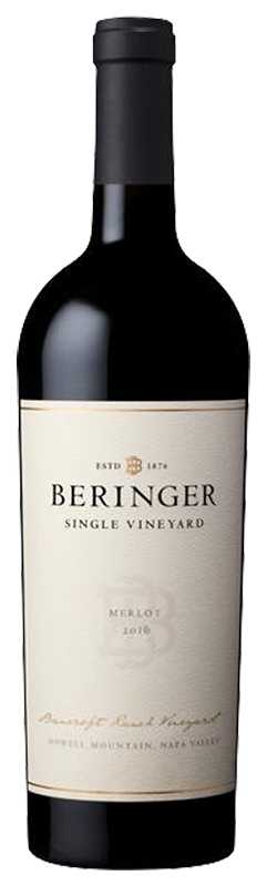 2016 BERINGER BANCROFT RANCH VINEYARD HOWELL MOUNTAIN MERLOT