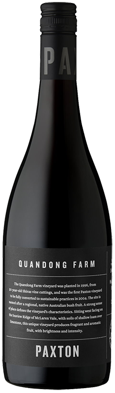 2019 PAXTON QUANDONG FARM McLAREN VALE SHIRAZ