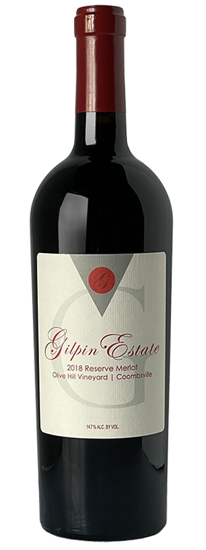 2018 GILPIN ESTATE OLIVE HILL VINEYARD COOMBSVILLE RESERVE MERLOT