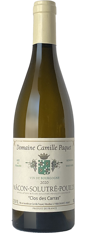 2020 DOMAINE CAMILLE PAQUET MACON-SOLUTRE-POUILLY CLOS DES CARRAS