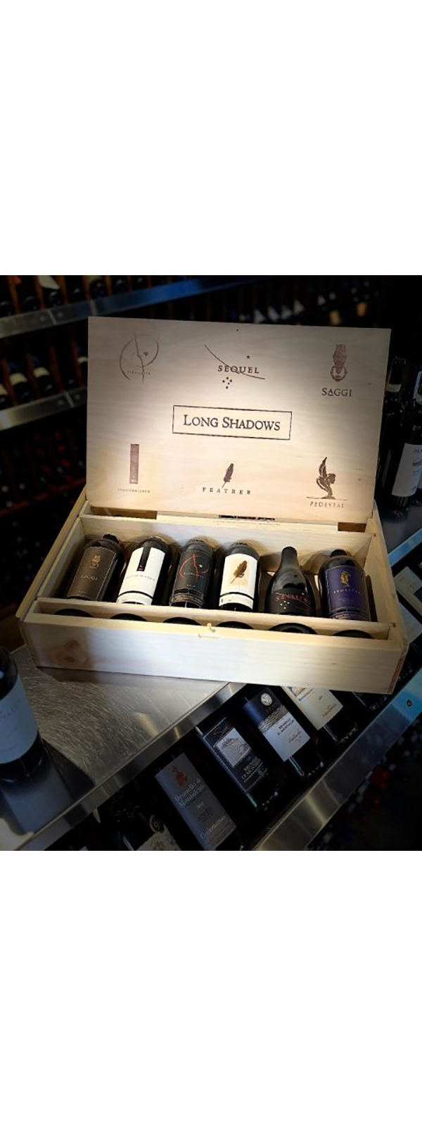 2019 LONG SHADOWS VINTNERS COLLECTION SIX BOTTLE WOODEN CHEST SET